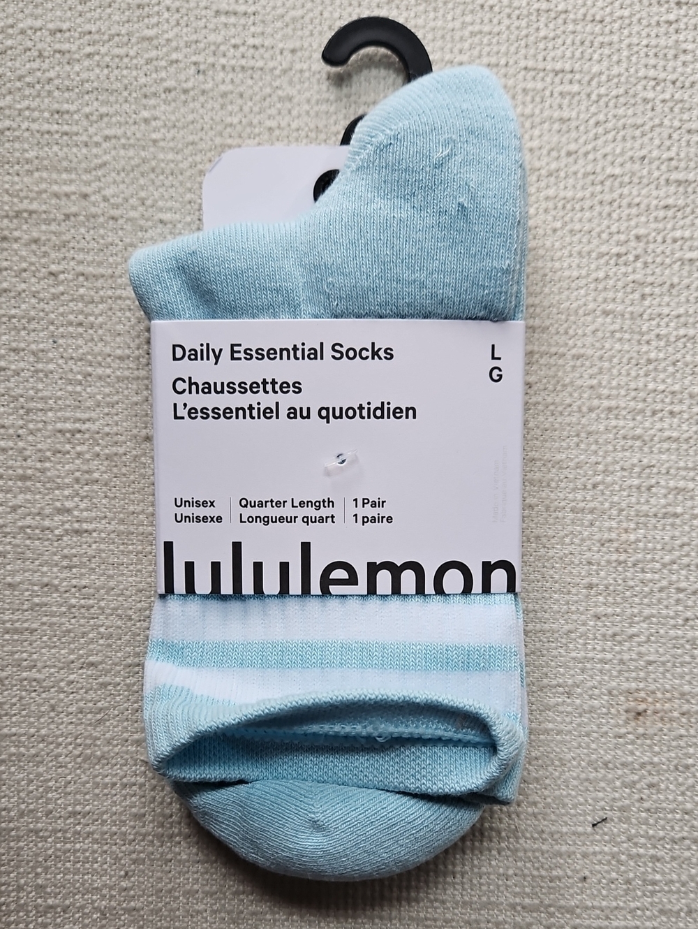lululemon athletica Light Blue Quarter Socks